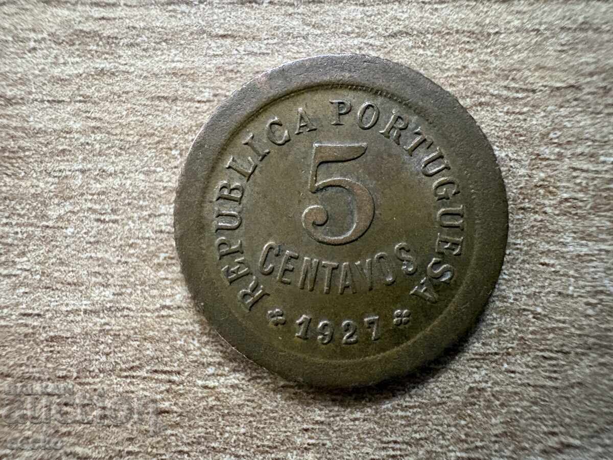 Portugalia - 5 centavos (1927)