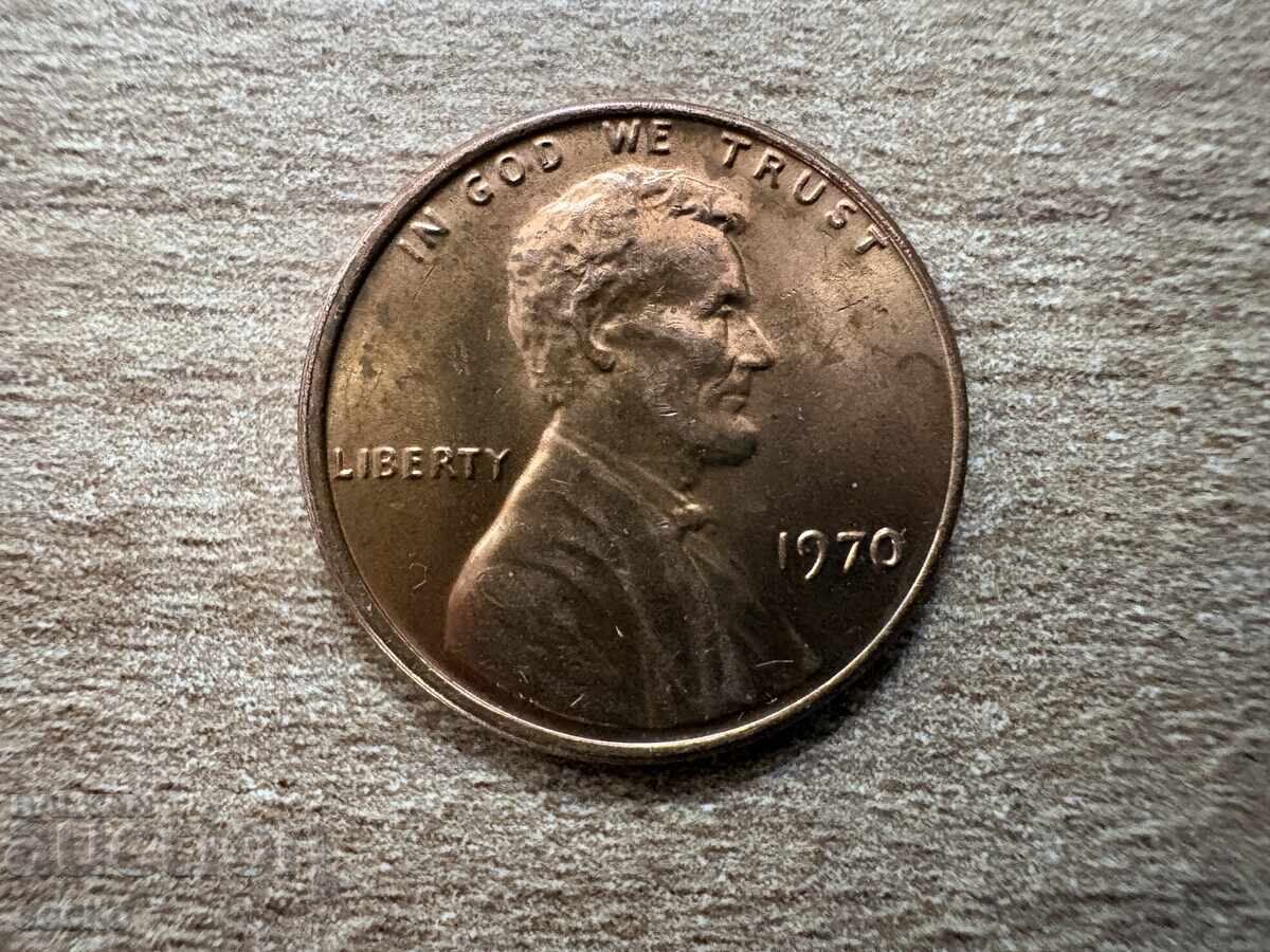 ΗΠΑ - 1 σεντ (1970) με τιμή € 0.08 | 0.16 BGN