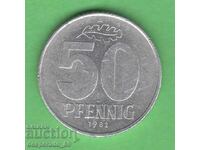 (¯`'•.¸ 50 pfeniga 1983 GDR ¸.•'´¯)