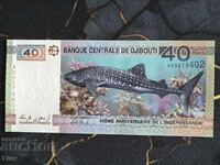Bancnota - Djibouti - 40 franci (aniversare) UNC | 2017