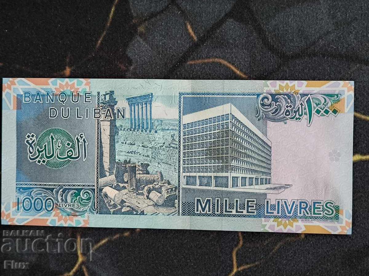 Bancnotă - Liban - 1000 lire UNC | 1991 cu preț € 2.40 | 4.69 BGN
