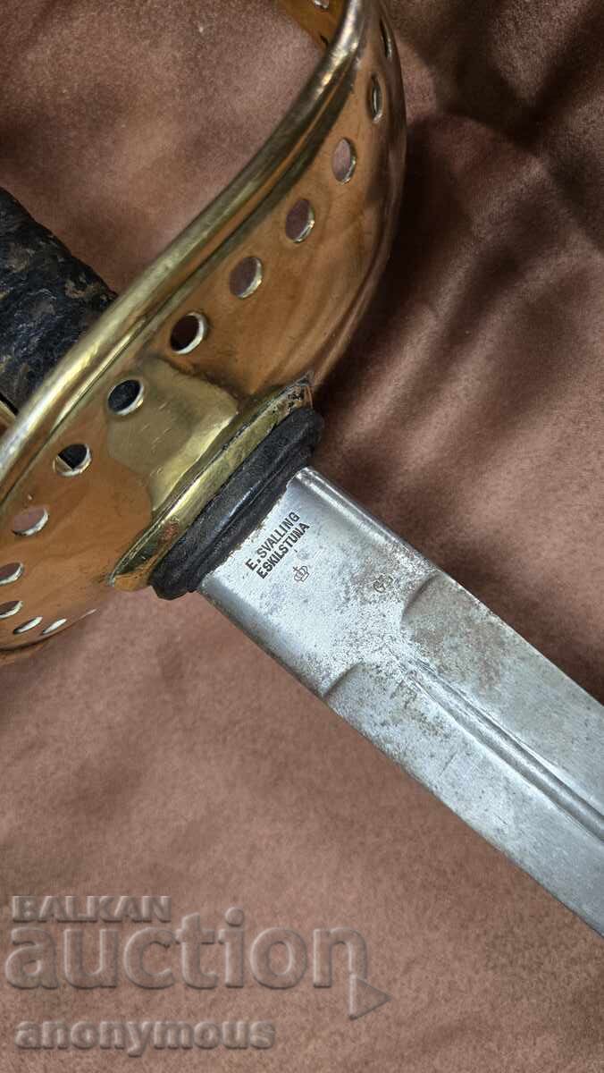 Sabie, pumnal, cuțit, spadă Suedia secolul al XIX-lea cu teacă - 6