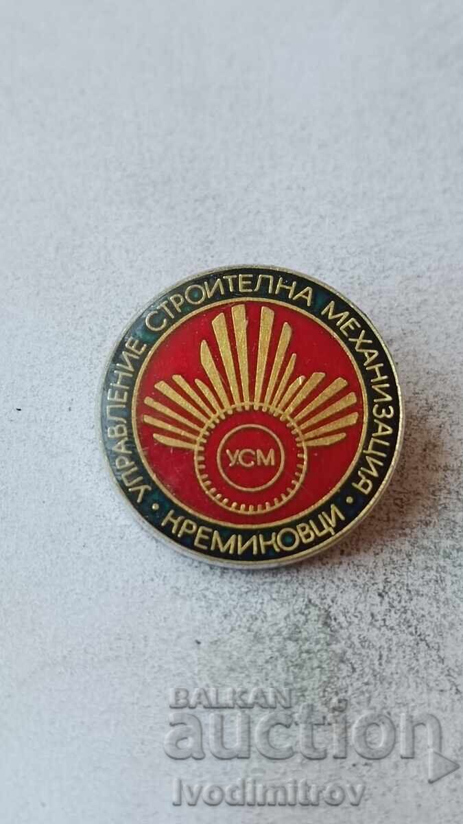 Insignă Management Mecanizare Construcții Kremikovtzi