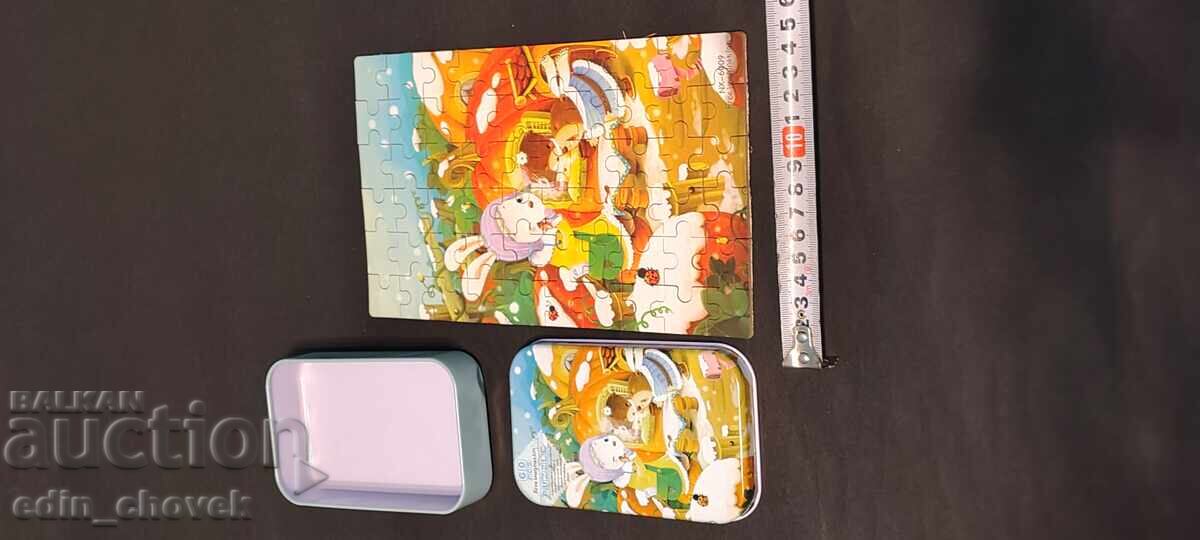 Ușor puzzle numeric pentru copii 60 de piese în cutie metalică cu preț € 1.00 | 1.96 BGN