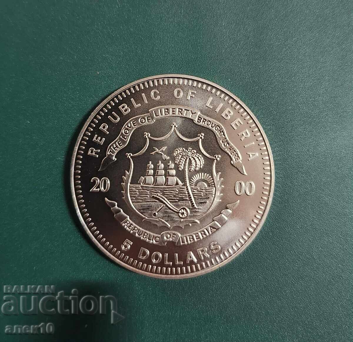 Liberia 5 dolari 2000 cu preț € 13.00 | 25.43 BGN Liberia 5 dolari 2000 cu preț € 13.00 | 25.43 BGN
