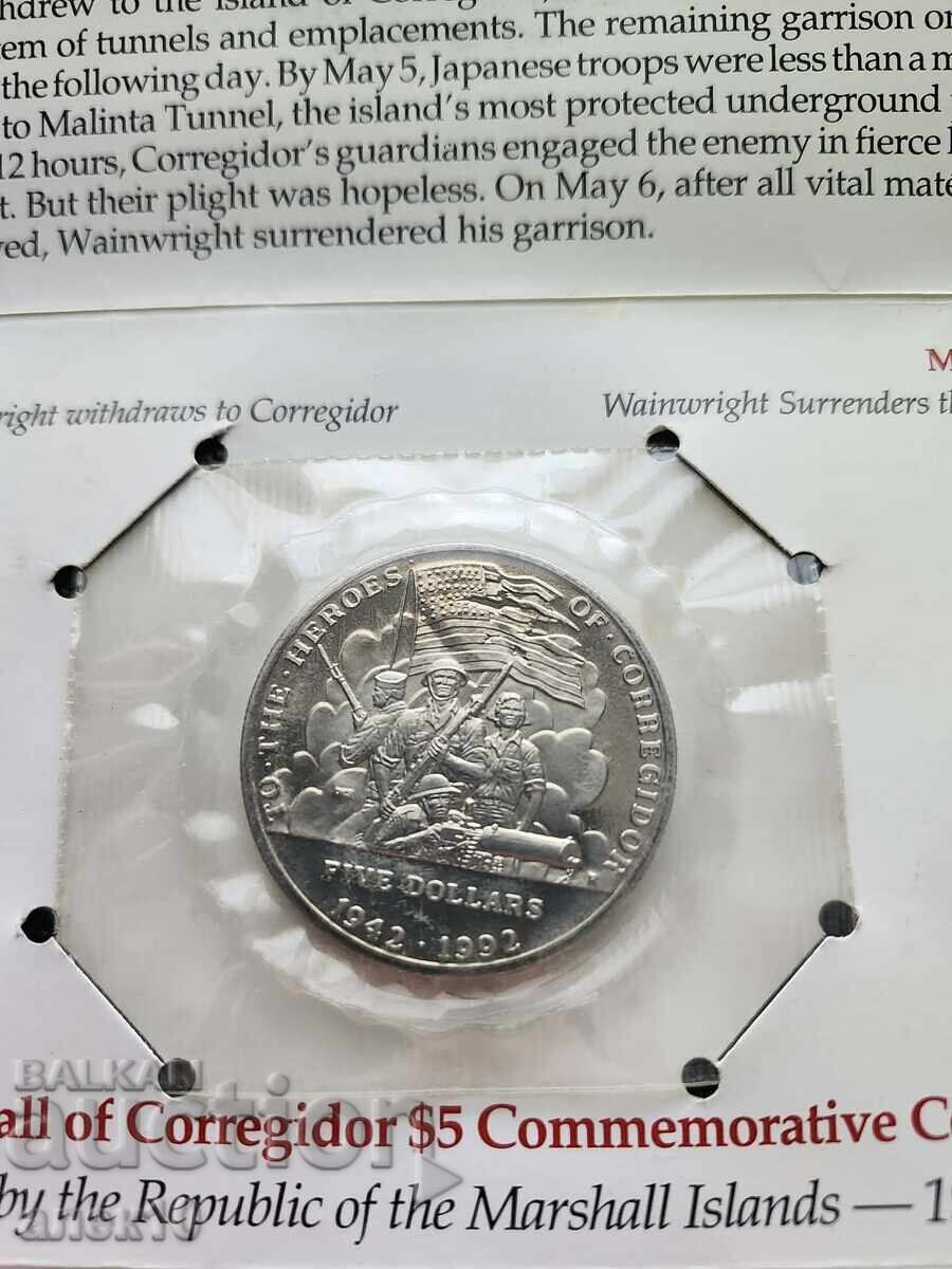 Insulele Marshall 5 dolari 1992 cu preț € 10.00 | 19.56 BGN