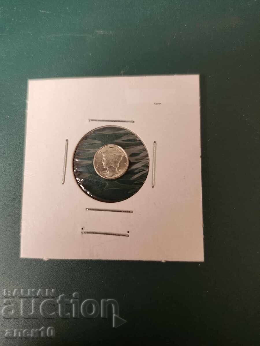 SUA 10 cenți Mercur MINI