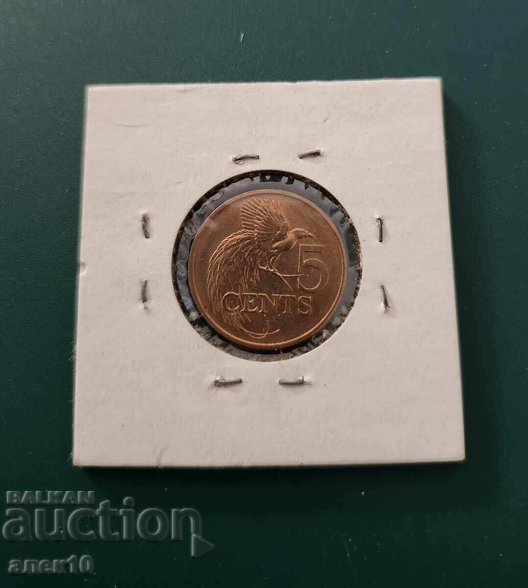 Trinidad 5 cenți 1977 cu preț € 0.60 | 1.17 BGN