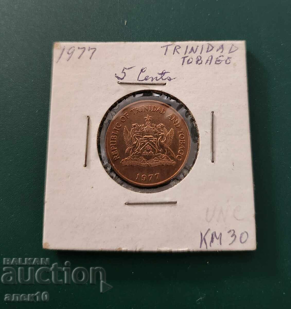 Trinidad 5 cenți 1977