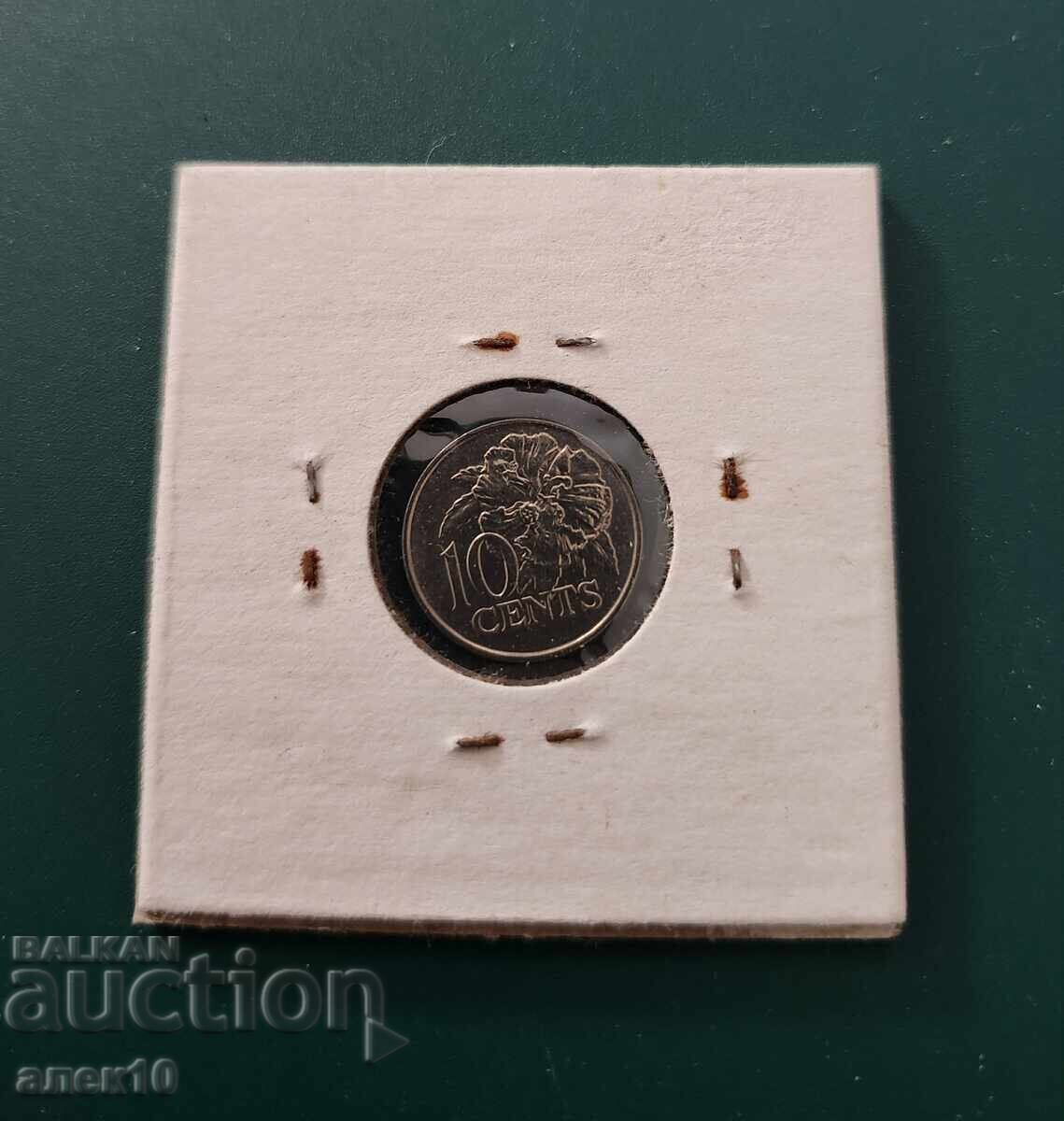 Trinidad 10 cenți 1978 cu preț € 0.70 | 1.37 BGN