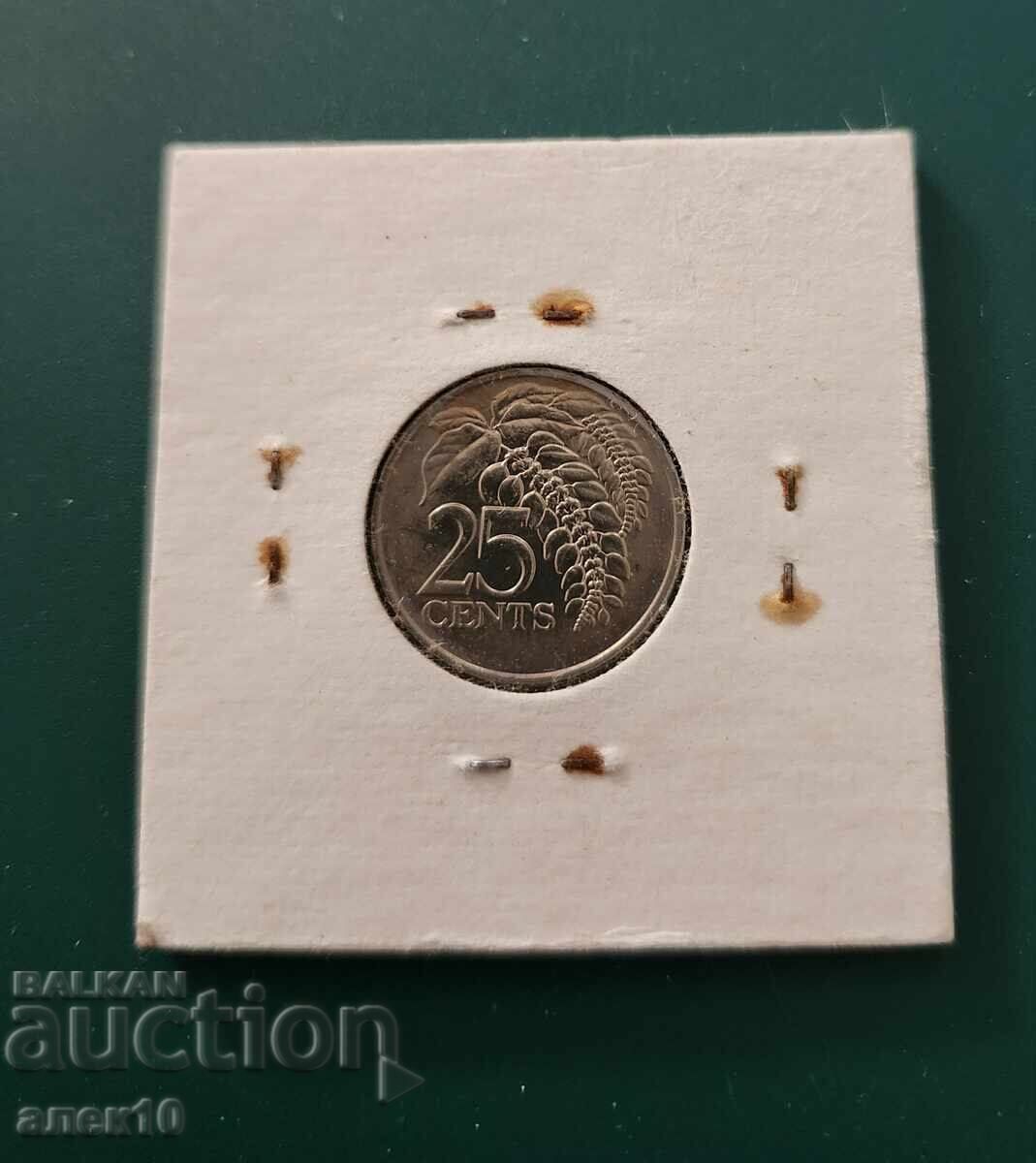 Trinidad 25 cenți 1977 cu preț € 2.00 | 3.91 BGN