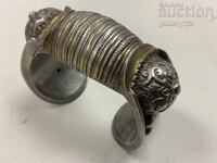 Brățară argint renascentist placată cu aur, praștie