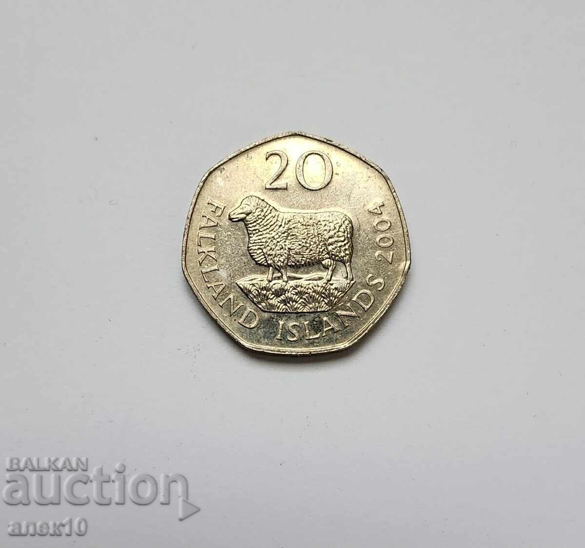 Insulele Falkland 20 pence 2004