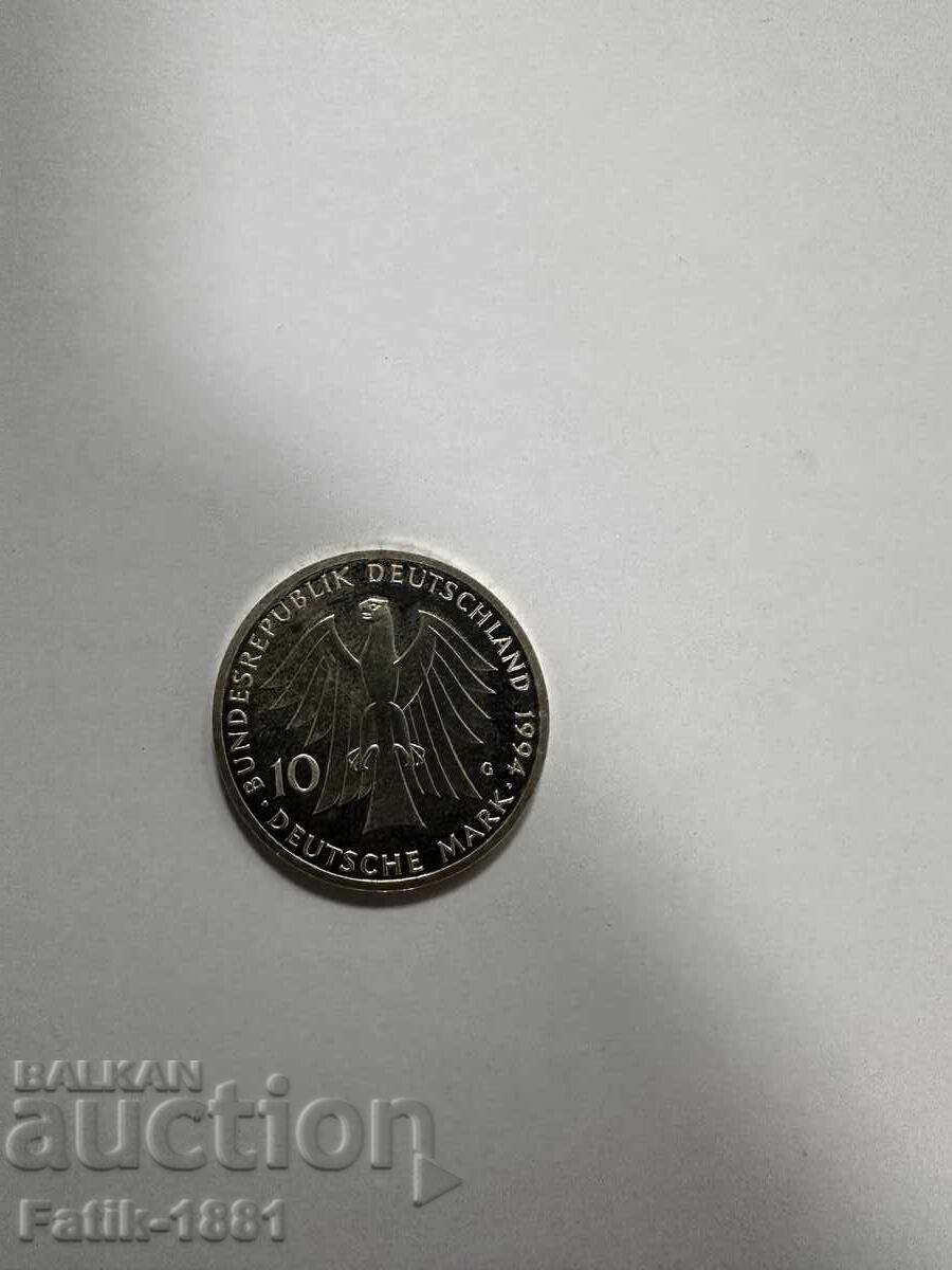 Livrarea 10 mărci 1994. Monedă de argint