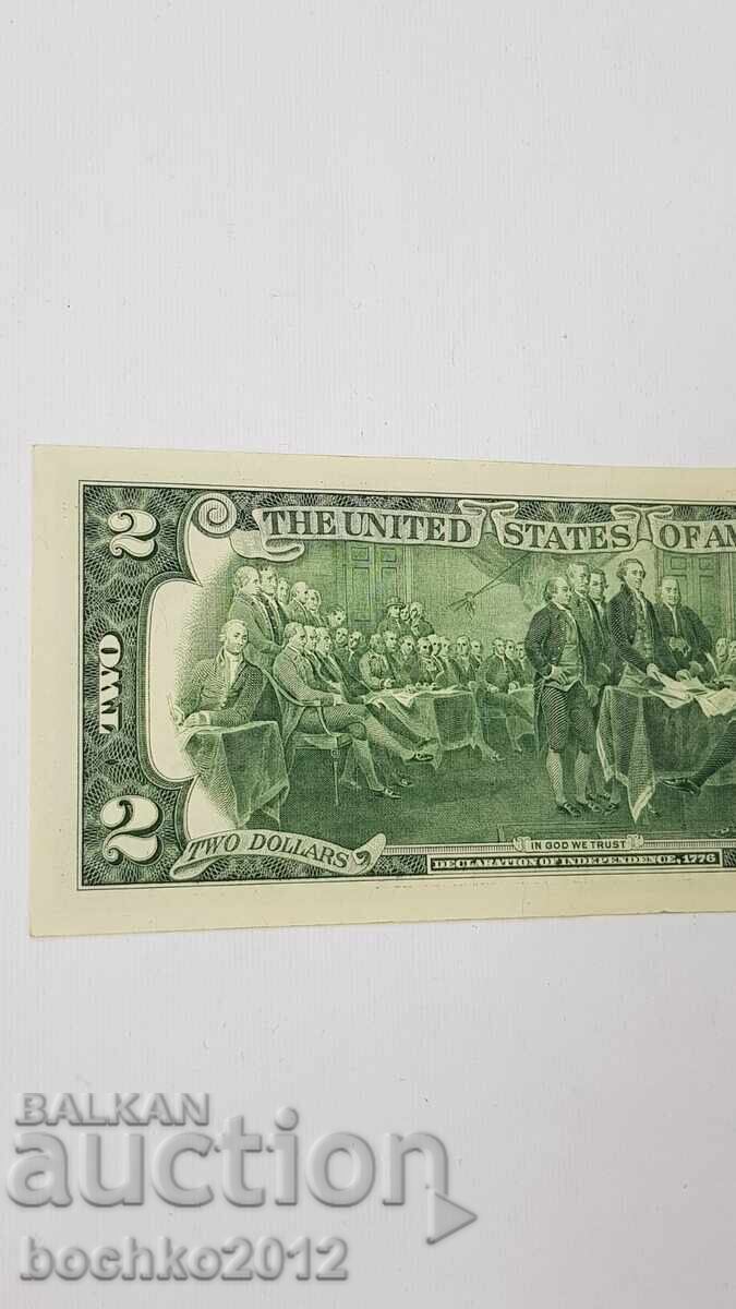 Rară Bancnotă 2 dolari 2013 America, USA - JEFERSON - 5
