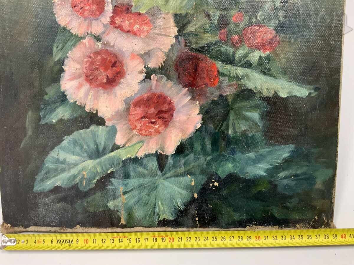 Tablou vechi ulei pe pânză 93/39cm
