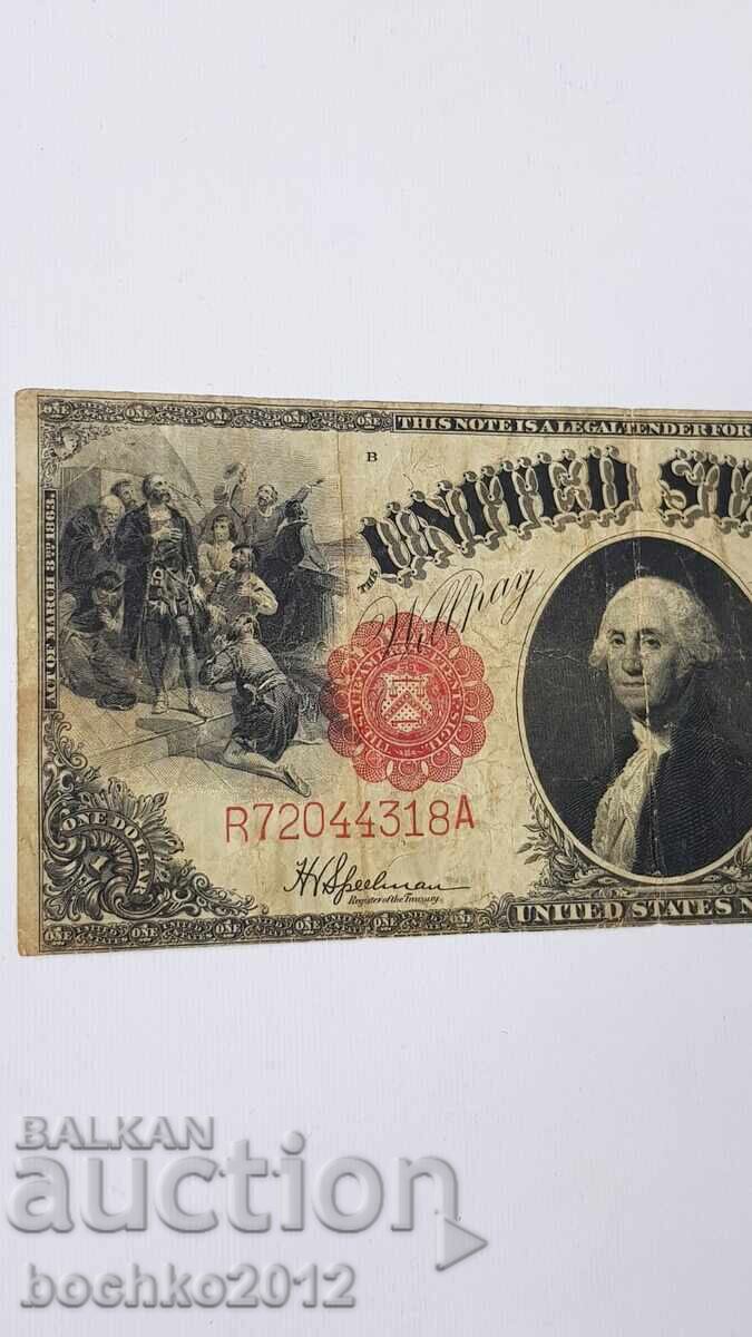 Rară Bancnotă 1 dolar 1917 B America, USA - WASHINGTON cu preț € 180.00 | 352.05 BGN