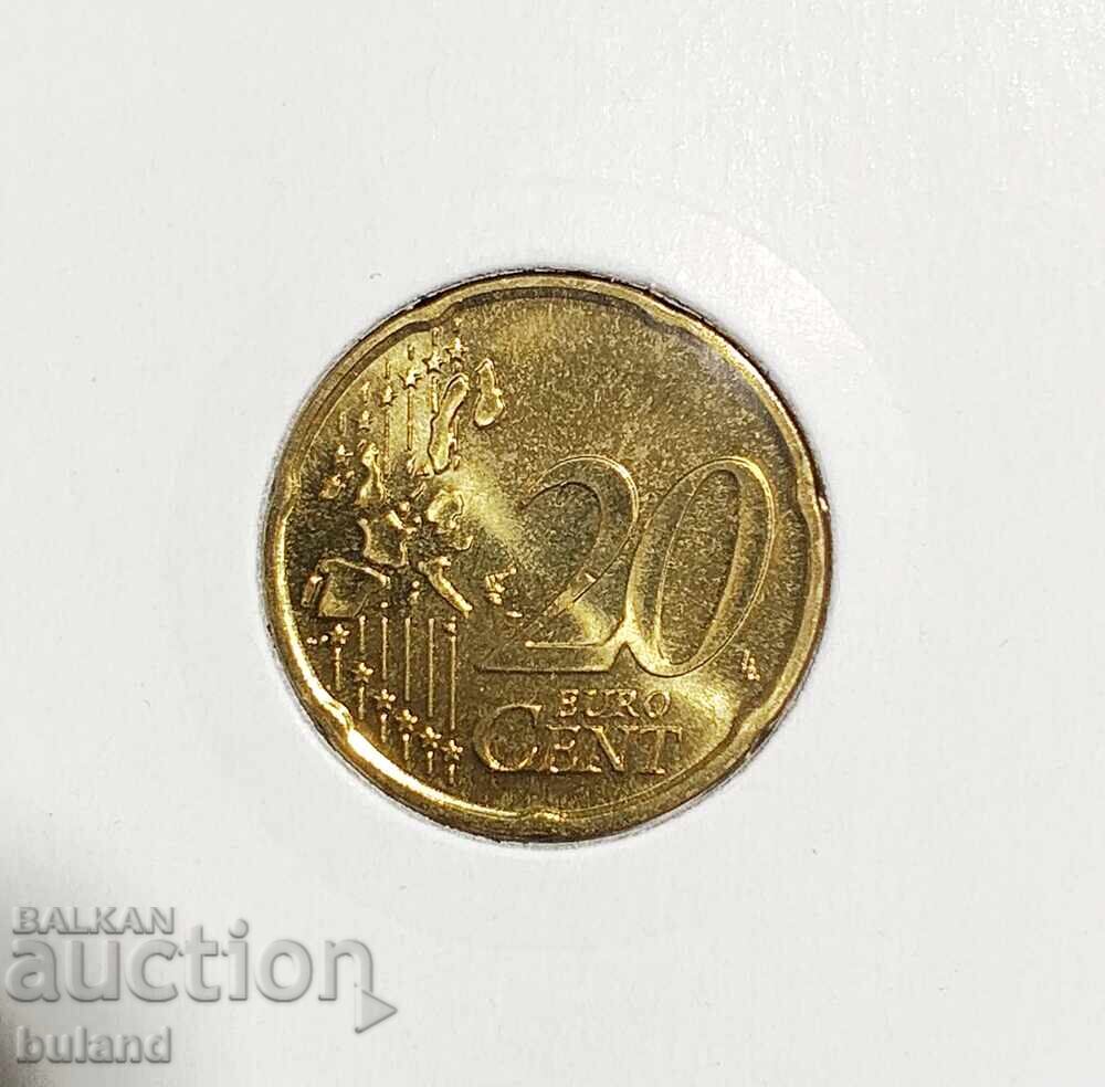 Germania UNC Euro monedă 20 cenți 2006 F Euro Cent Germania cu preț € 1.00 | 1.96 BGN