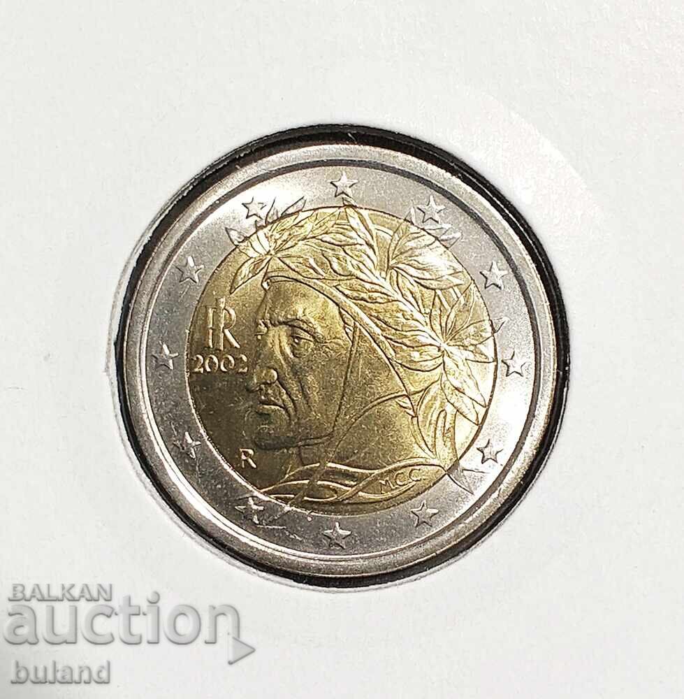 Italia UNC Eurocoin 2 Euro 2002 Dante Alighieri Euro Italia