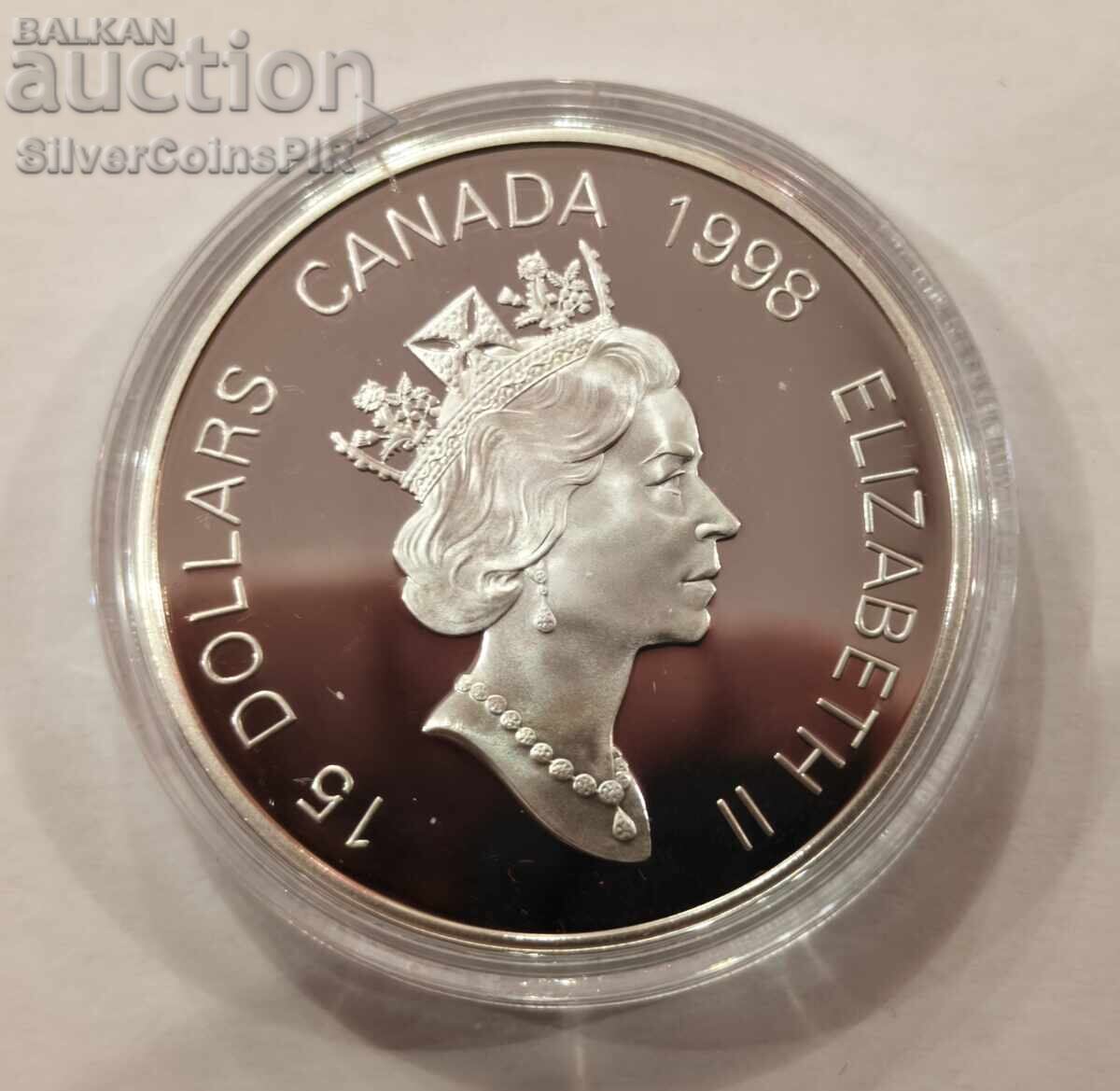 Сребро 15$ Годината на Тигъра 1998 Канада - 7