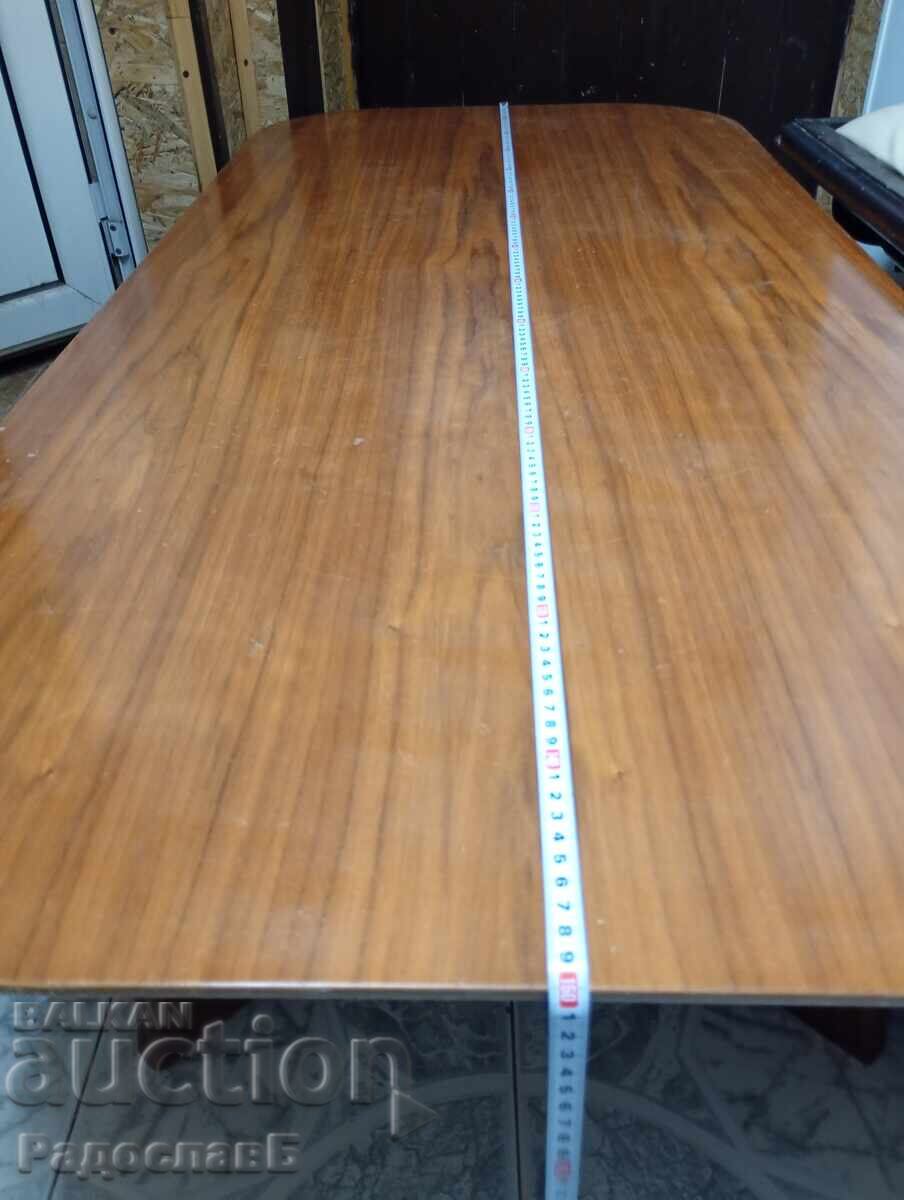 Masă mare de sufragerie retro (150 cm) din lemn masiv – Nuc / S - 5 Masă mare de sufragerie retro (150 cm) din lemn masiv – Nuc / S - 5