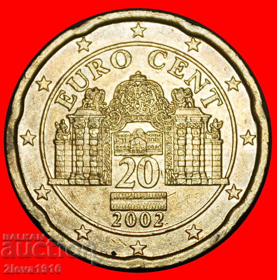 NORDIC GOLD (2002-2026): AUSTRIA★ 20 EURO CENTS 2002 DIE A NORDIC GOLD (2002-2026): AUSTRIA★ 20 EURO CENTS 2002 DIE A
