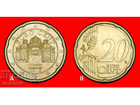 Ⰺ NORDIC GOLD 2008-2026:АВСТРИЯ★20 ЕВРО ЦЕНТА 2018 ПУБЛИКУВАНО