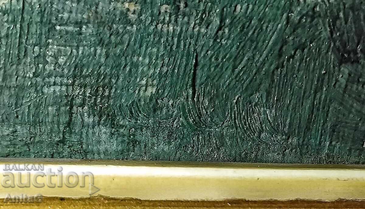 Pictură în ulei „Peisaj forestier” – Original, Cehoslovacia - 6