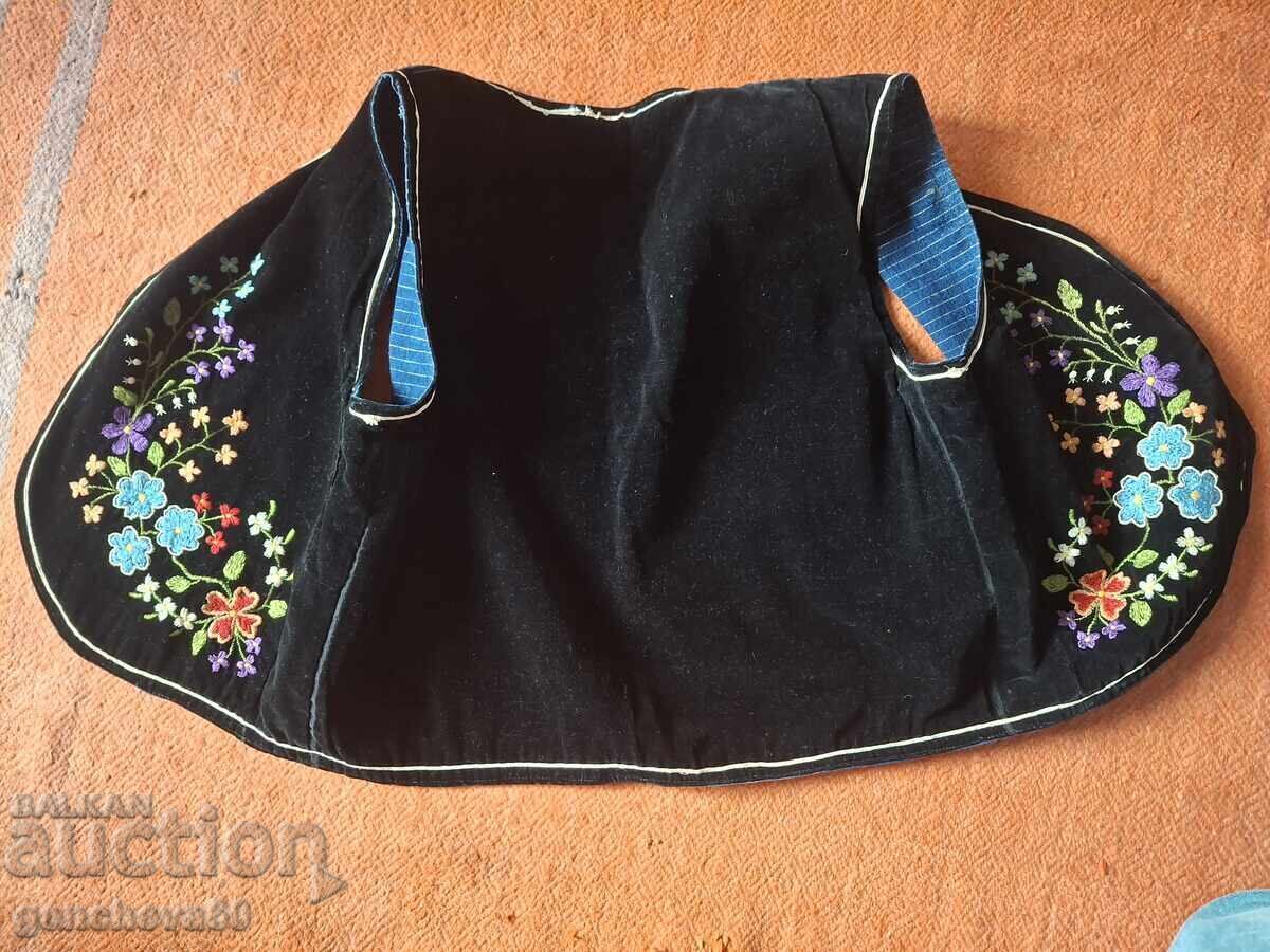 Vesta autentică din catifea cu broderie colorată - 6