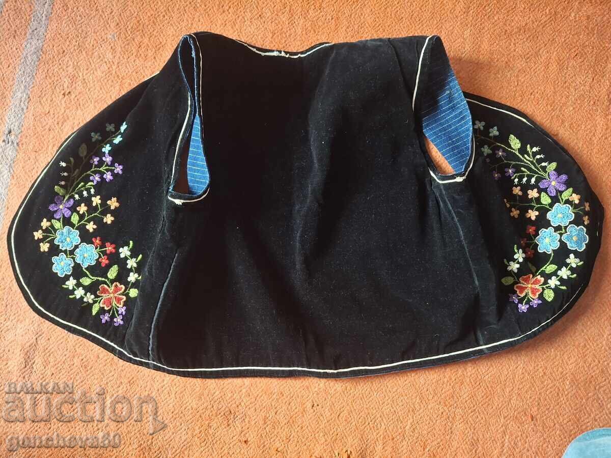 Vesta autentică din catifea cu broderie colorată - 6