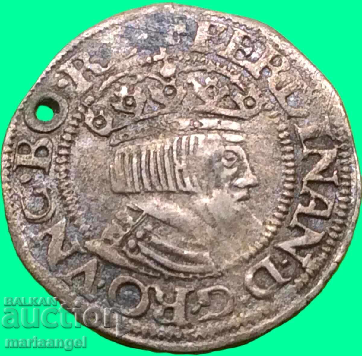 Austria 3 kreĭtseri 1548 Ferdinand argint - an extrem de rar - 5 Austria 3 kreĭtseri 1548 Ferdinand argint - an extrem de rar - 5