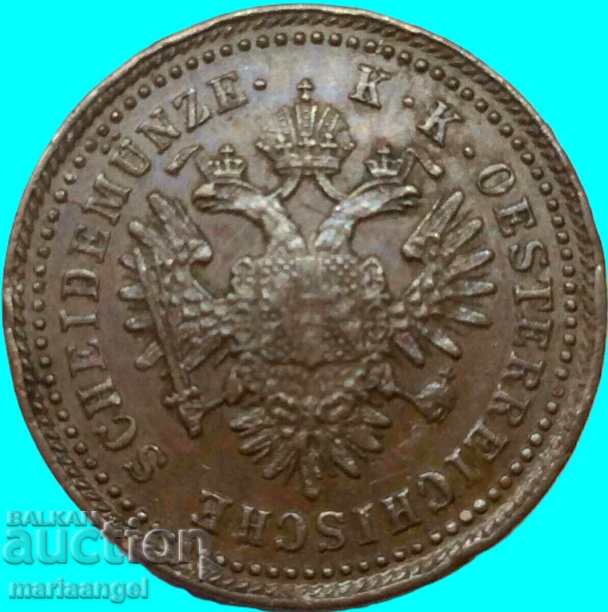 1 Kreuzer 1851 Austria B - Kremnitz - 5