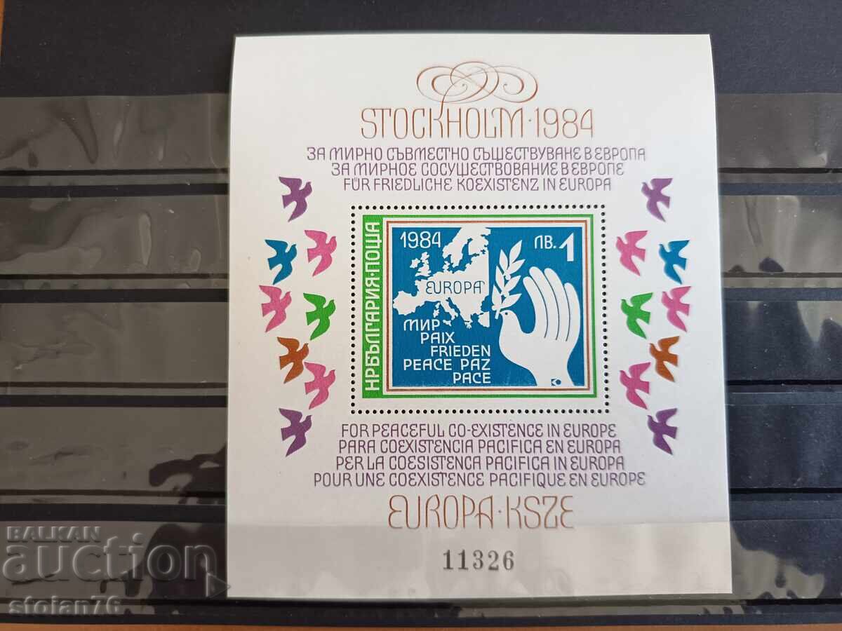 Pentru o coexistență pașnică în Europa bloc nr. 3289 din 1984