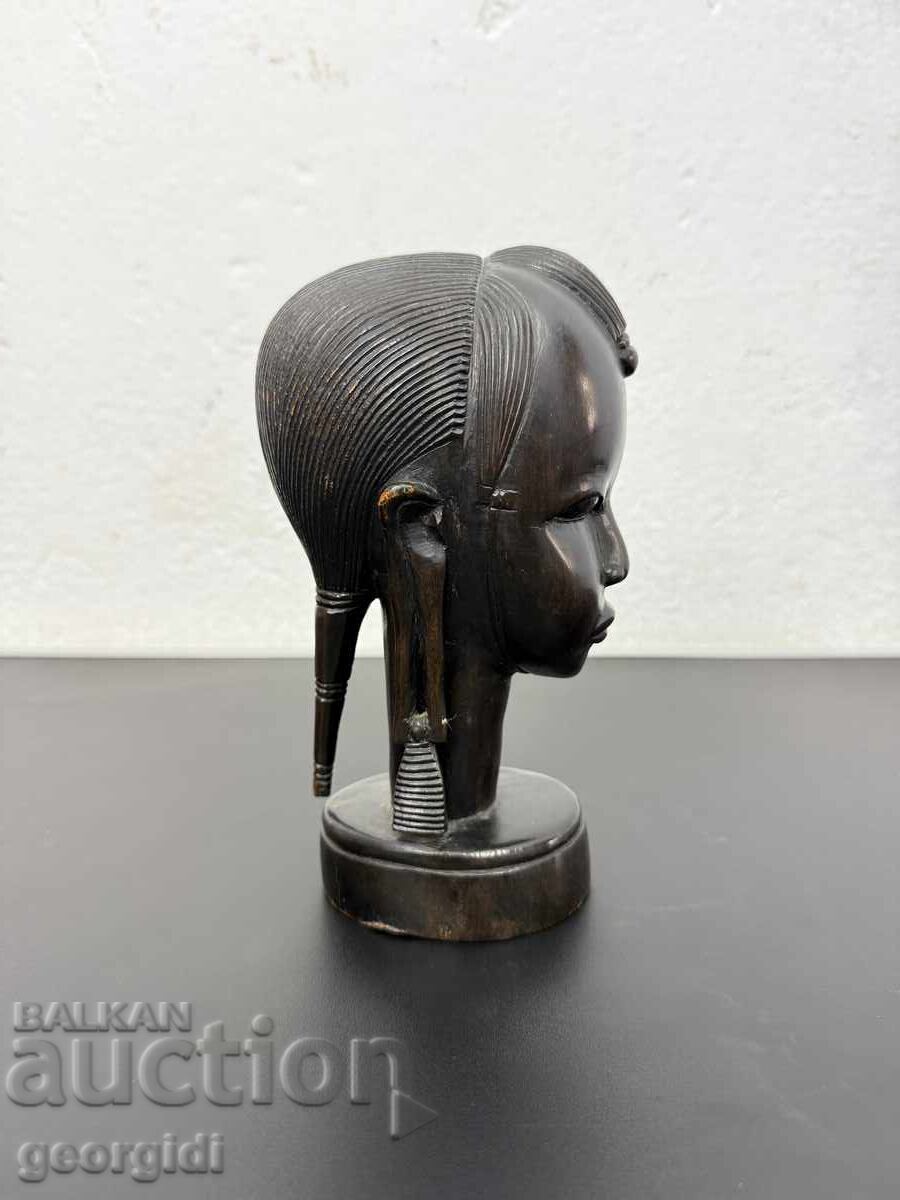 African carving - ebony bust of a woman. №7965 with price € 45.00 | 88.01 BGN African carving - ebony bust of a woman. №7965 with price € 45.00 | 88.01 BGN