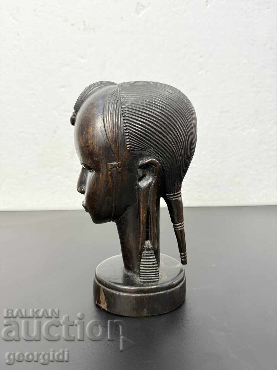 African carving - ebony bust of a woman. №7965 - 5 African carving - ebony bust of a woman. №7965 - 5