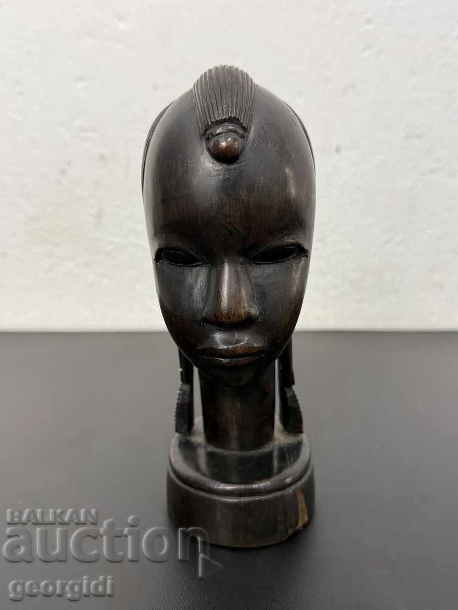 African carving - ebony bust of a woman. №7965 - 6 African carving - ebony bust of a woman. №7965 - 6