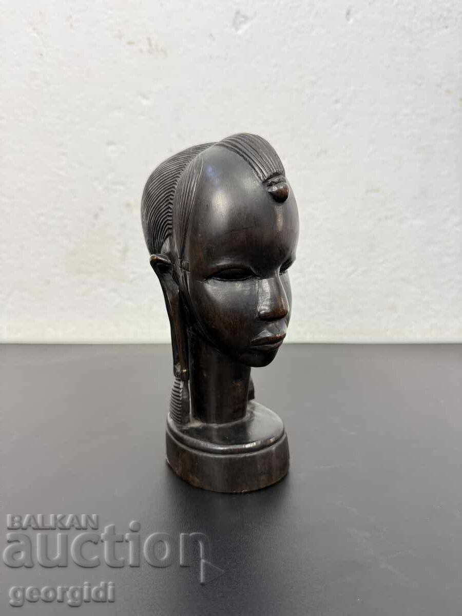 African carving - ebony bust of a woman. №7965 African carving - ebony bust of a woman. №7965