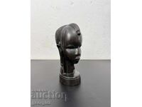 Sculptură africană - bust de femeie din abanos. Nr. 7965