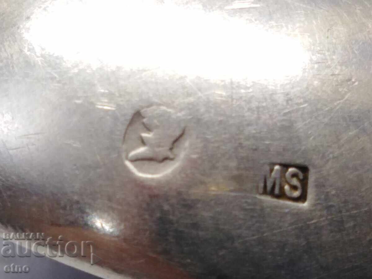 LINGURĂ MARE DIN ARGINT 0.800, AUSTRIA 1872-1922, MONOGRAMĂ - 6