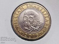 2 ΛΙΡΕΣ 2016 ΜΕΓΑΛΗ ΒΡΕΤΑΝΙΑ, νόμισμα, νομίσματα