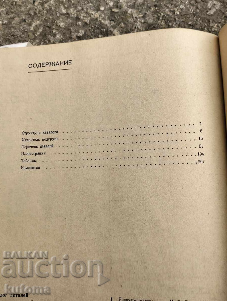 Licitație Catalog de piese de schimb pentru Lada