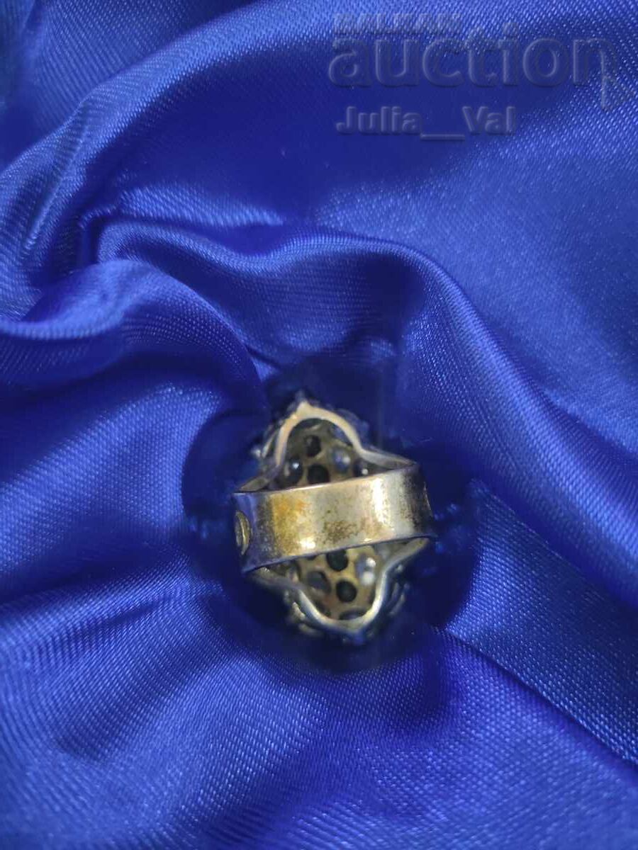 Licitație Star mare inel argintiu BZC de 0.01 cenți