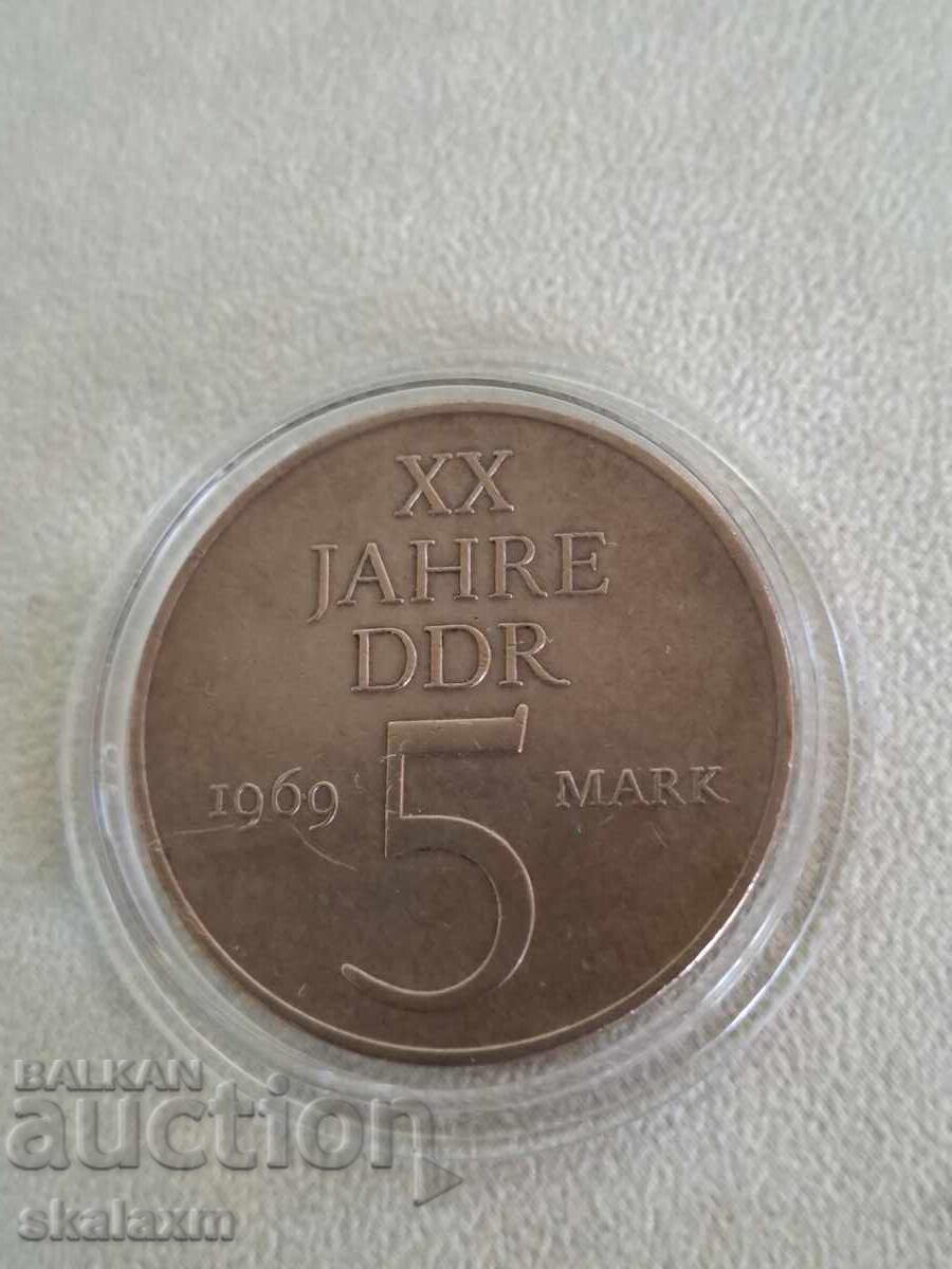 Auction  5 GDR Marks 1969