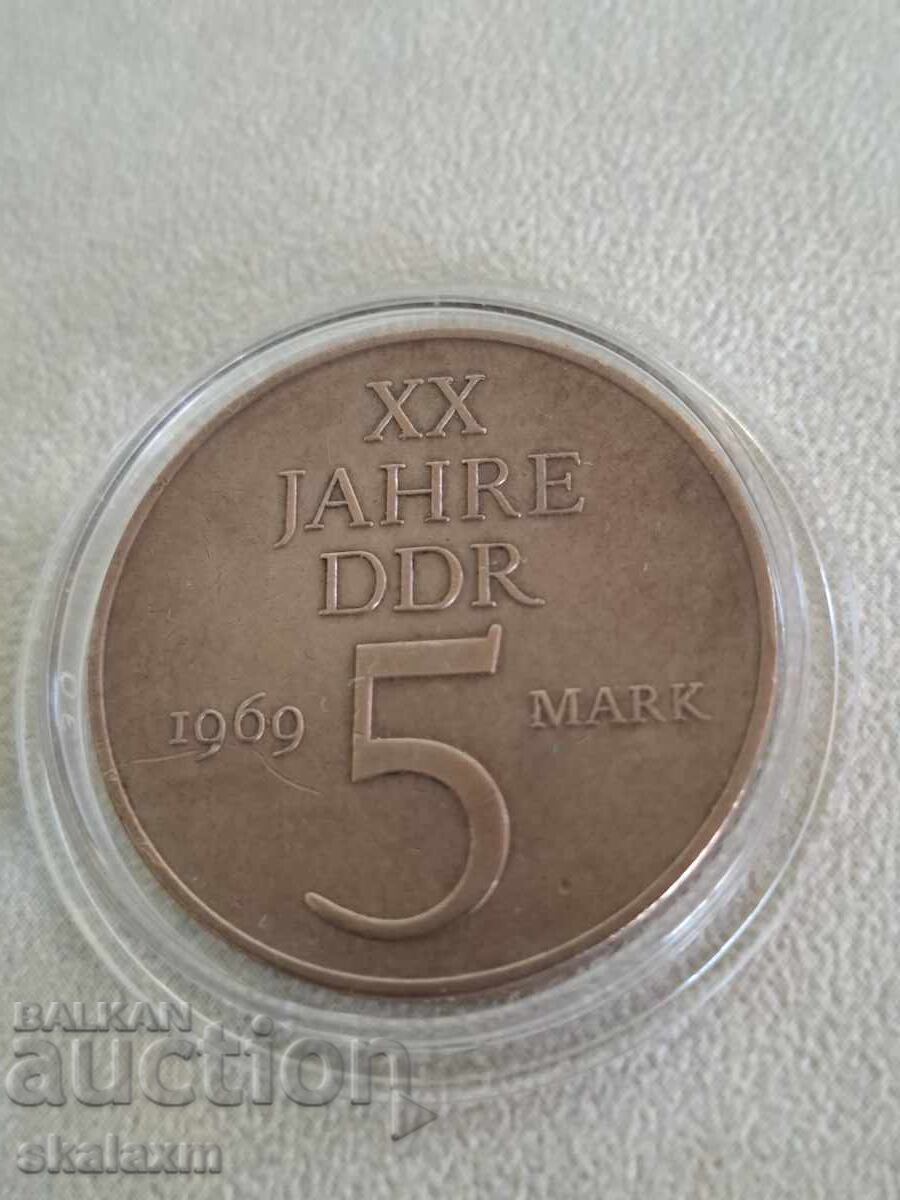 5 GDR Marks 1969