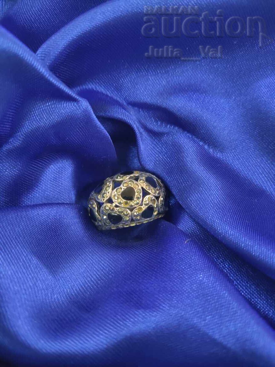 Star mare inel argintiu BZC de 0.01 cenți