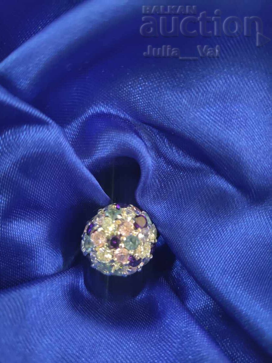 Frumos inel argintiu BZC de 0.01 cenți