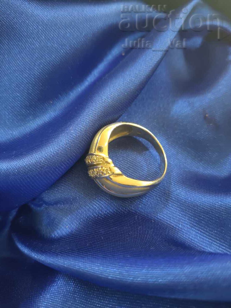 Licitație Frumos inel argintiu BZC de 0.01 cenți Licitație Frumos inel argintiu BZC de 0.01 cenți