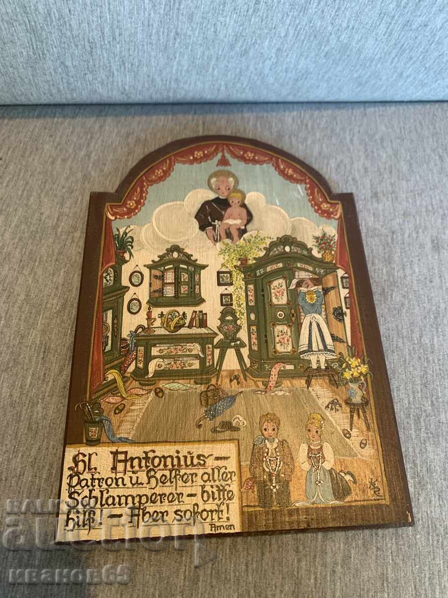 pictură icoană Sfântul Antonie - Ocrotitor și ajutor al sufletelor cu preț € 20.00 | 39.12 BGN