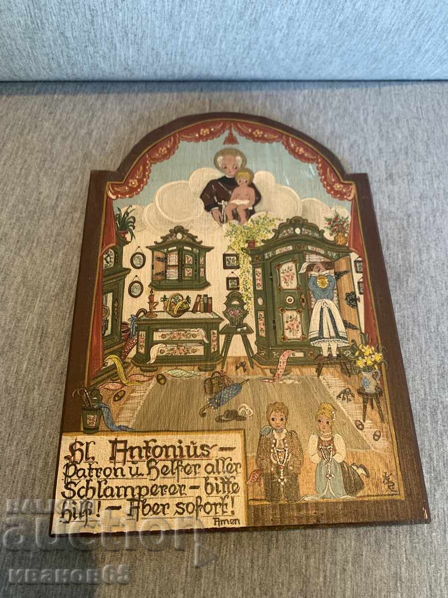 pictură icoană Sfântul Antonie - Ocrotitor și ajutor al sufletelor