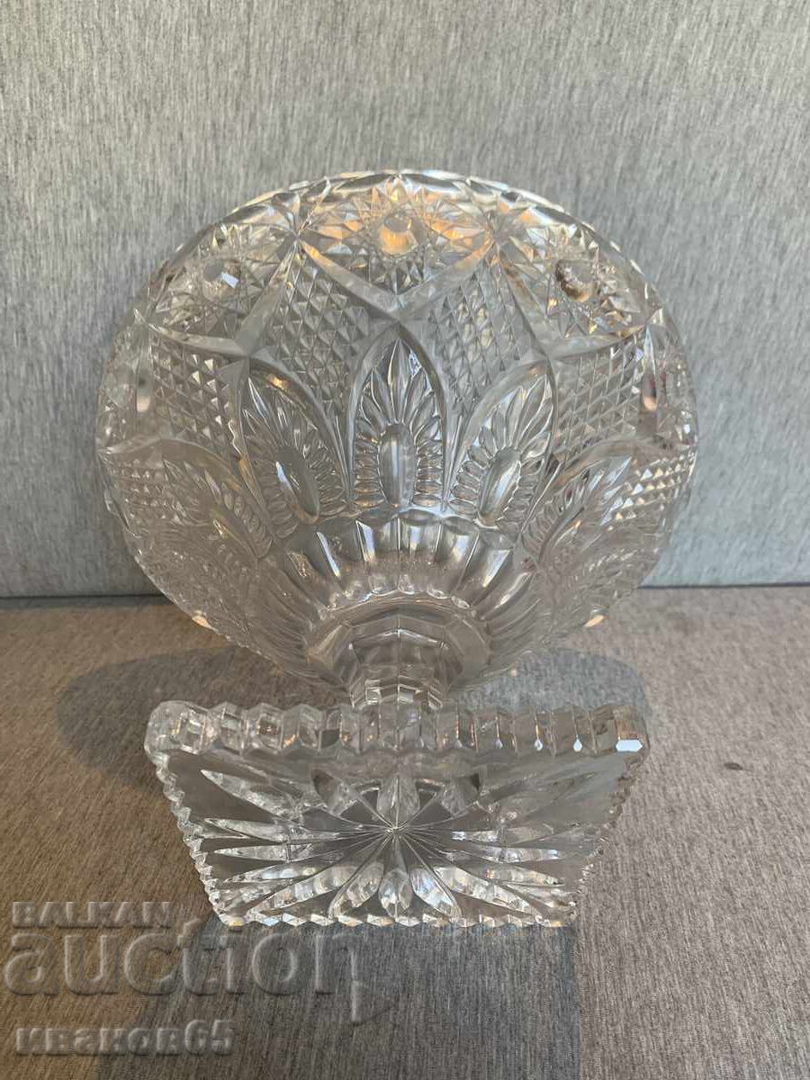 Large crystal fruit bowl with price € 35.00 | 68.45 BGN
